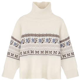 Skall Studio Leonora Strik, Brown/Ecru Jacquard
